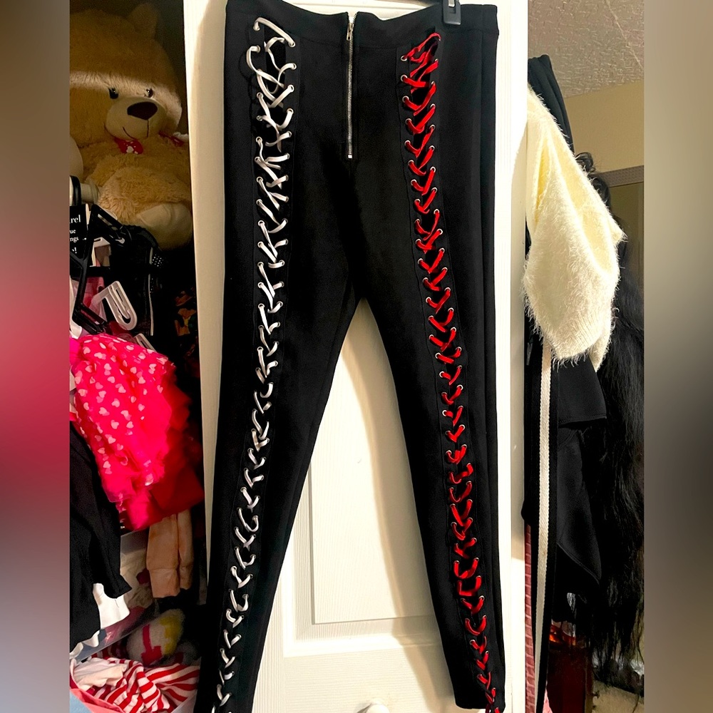 Lace up pants